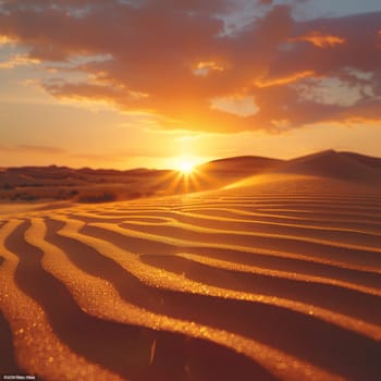 Warm desert sand patterns at sunset, perfect for natural and abstract backgrounds.