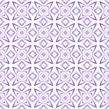 Textile ready charming print, swimwear fabric, wallpaper, wrapping. Purple optimal boho chic summer design. Oriental arabesque hand drawn border. Arabesque hand drawn design.