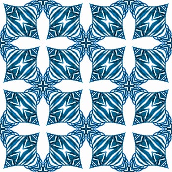 Textile ready shapely print, swimwear fabric, wallpaper, wrapping. Blue excellent boho chic summer design. Exotic seamless pattern. Summer exotic seamless border.