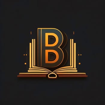 Graphic alphabet letters: Book logo, typography design, vector illustration eps 10.