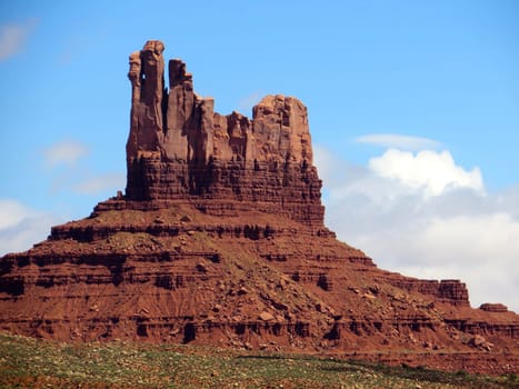 Rocky Butte near Monument Valley, Iconic Wild West Landscape. High quality photo