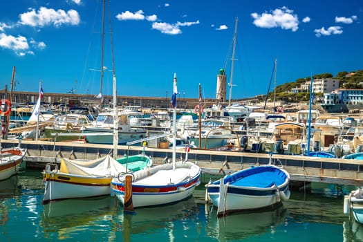 Idyllic coastal town of Cassis on French riviera waterfront view, southern France