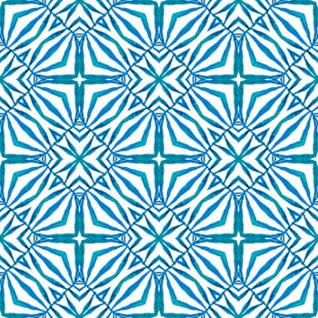 Mosaic seamless pattern. Blue indelible boho chic summer design. Textile ready divine print, swimwear fabric, wallpaper, wrapping. Hand drawn green mosaic seamless border.