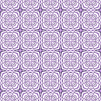 Textile ready delicate print, swimwear fabric, wallpaper, wrapping. Purple fresh boho chic summer design. Hand drawn green mosaic seamless border. Mosaic seamless pattern.