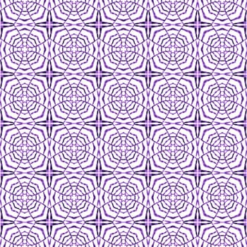 Textile ready delicate print, swimwear fabric, wallpaper, wrapping. Purple fresh boho chic summer design. Hand drawn green mosaic seamless border. Mosaic seamless pattern.