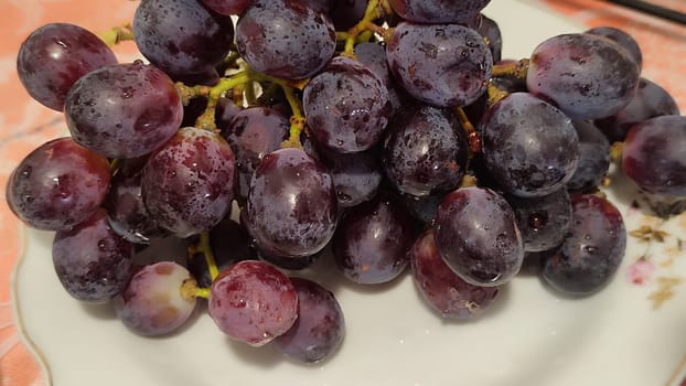 black grapes fruit food dessert. High quality photo