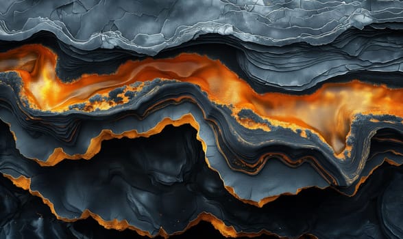 Vivid orange and black abstract design.
