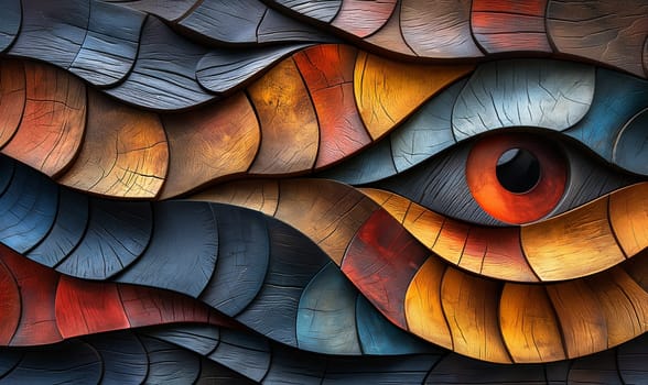 Extreme close-up painting of an eye, showing intricate details and textures.