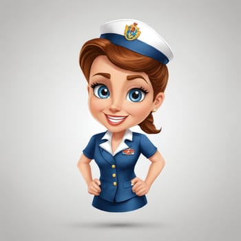 An engaging cartoon illustration depicts a maritime character donning a navy blue captain's uniform, complete with white lapels and shiny buttons, radiating nautical professionalism.