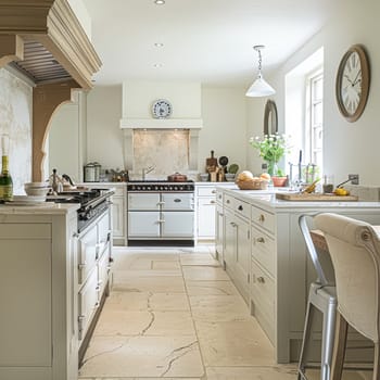 Bespoke kitchen design, country house and cottage interior design, English countryside style renovation and home decor idea