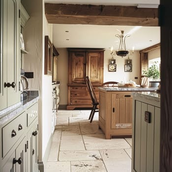 Bespoke kitchen design, country house and cottage interior design, English countryside style renovation and home decor idea