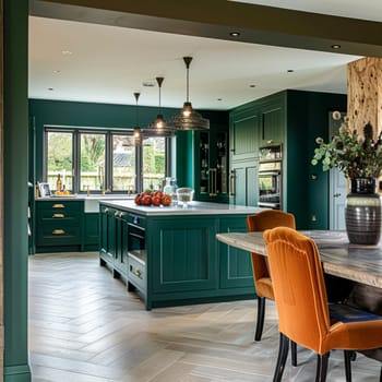 Bespoke kitchen design, country house and cottage interior design, English countryside style renovation and home decor idea