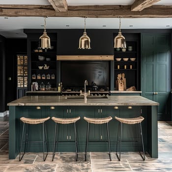 Bespoke kitchen design, country house and cottage interior design, English countryside style renovation and home decor idea