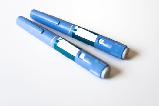 Ozempic Insulin injection pen or insulin cartridge pen for diabetics. Medical equipment for diabetes parients.