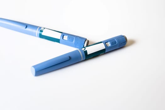 Ozempic Insulin injection pen or insulin cartridge pen for diabetics. Medical equipment for diabetes parients.