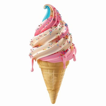 Lots of delicious and beautiful ice cream. Summer dessert. Poster, menu. High quality photo