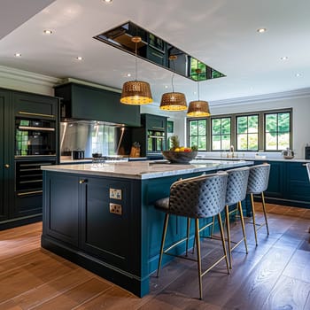 Bespoke kitchen design, country house and cottage interior design, English countryside style renovation and home decor idea