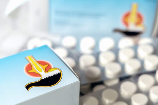 Gaviscon - pack of pills for stomach problems and heartburn. High quality photo