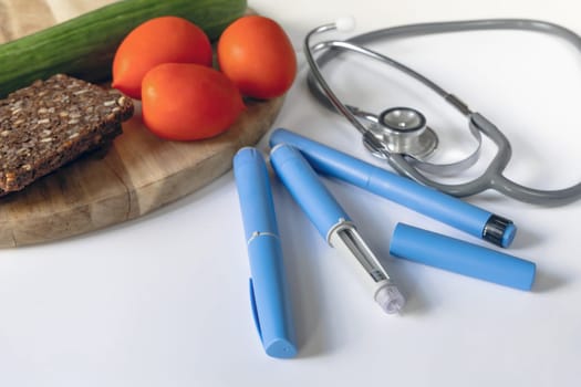 Ozempic Insulin injection pen or insulin cartridge pen for diabetics. Medical equipment for diabetes parients.