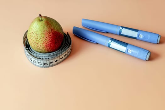 Ozempic Insulin injection pen or insulin cartridge pen for diabetics. Medical equipment for diabetes parients.