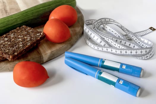 Ozempic Insulin injection pen or insulin cartridge pen for diabetics. Medical equipment for diabetes parients.