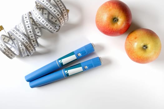 Ozempic Insulin injection pen or insulin cartridge pen for diabetics. Medical equipment for diabetes parients.