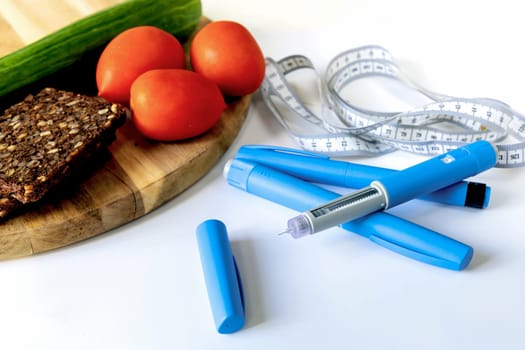 Ozempic Insulin injection pen or insulin cartridge pen for diabetics. Medical equipment for diabetes parients. Denmark- Oktober 10, 2023