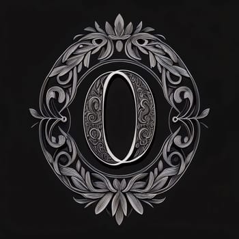 Graphic alphabet letters: Luxury monogram. The letter O in the Gothic style.