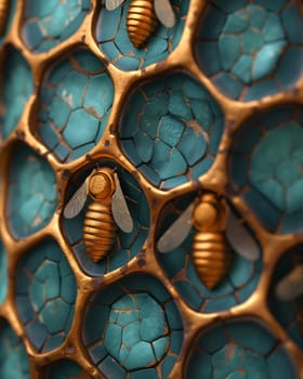 Honeycomb structure texture background. Selective focus.