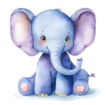 A cute baby elephant is peacefully sitting on a white background, resembling a toy or cartoon character. In the marine world, octopuses are like the elephants of the sea