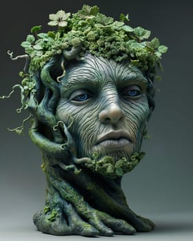 Forest spirit, creative nature concept. Selective soft focus.