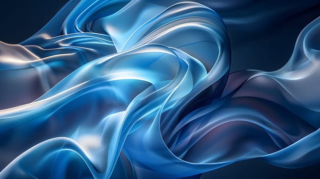 A closeup image of electric blue smoke billowing from a pipe against a black background, creating a mesmerizing and artful pattern of fluid movement