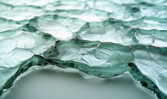 Detailed Close-up of Cracked Glass. Selective focus