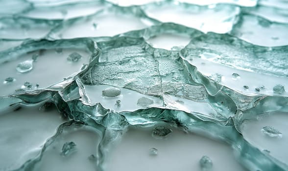 Detailed Close-up of Cracked Glass. Selective focus