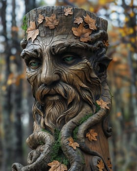 Forest spirit, creative nature concept. Selective soft focus.