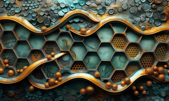 Honeycomb structure texture background. Selective focus.