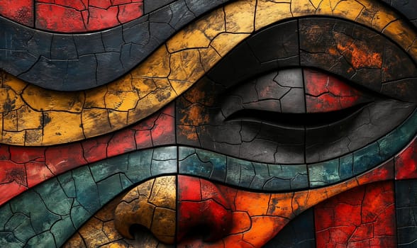 Abstract Portrait of a Womans Face. Selective focus