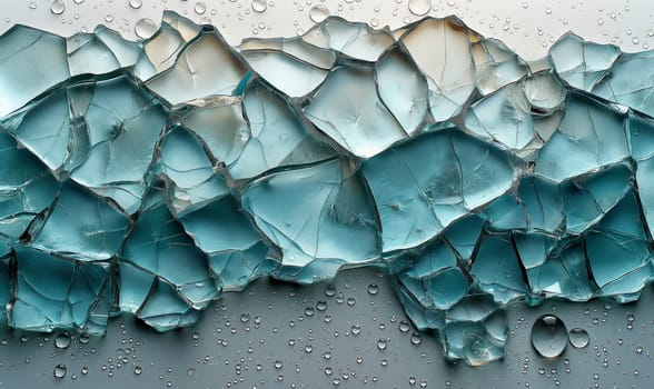 Detailed Close-up of Cracked Glass. Selective focus