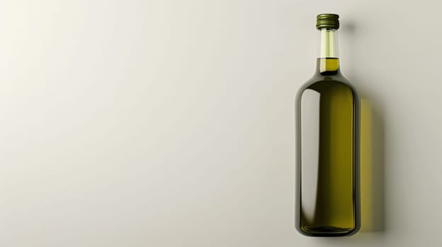 Olive oil bottle ad background with copyspace, vegetable oil commercial produce, food industry and retail concept