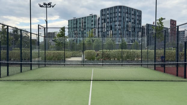 tennis padel court grass turf. High quality photo