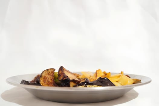 A Hearty Eggplant and Potato Dish. High quality photo