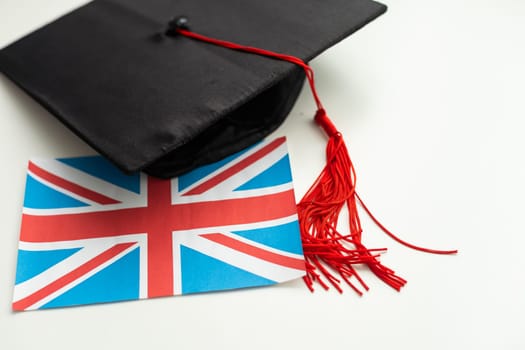 Study in United Kingdom University - Illustration, Icon, Logo, Clip Art or Image for Cultural, Educational or State Events. Celebrating Scholarship Award on Summer. High Quality Education country. High quality photo