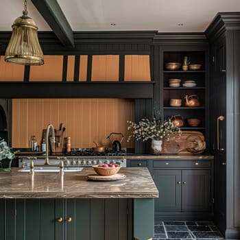 Bespoke kitchen design, country house and cottage interior design, English countryside style renovation and home decor idea