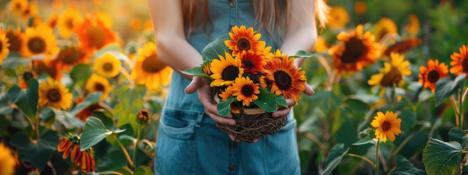 Harvest in the hands of a woman in the garden. Selective focus. nature.