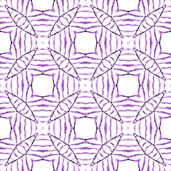 Exotic seamless pattern. Purple ravishing boho chic summer design. Textile ready cool print, swimwear fabric, wallpaper, wrapping. Summer exotic seamless border.