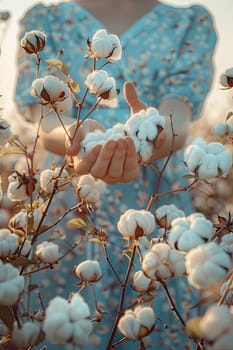 Harvest in the hands of a woman in the garden. Selective focus. nature.