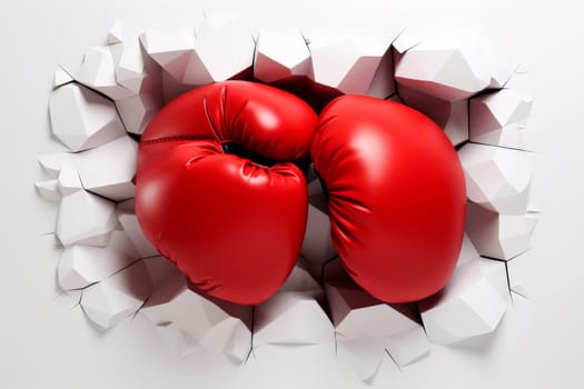 Sublimation 3D design, a red boxing glove fast speed punching to sticking head out of a white wall, cute cozy atmosphere --ar 3:2 --v 5.2 Job ID: 6a70768d-2808-4ee6-b214-658096466235