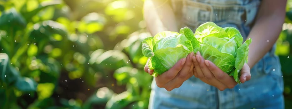 Harvest in the hands of a woman in the garden. Selective focus. nature.