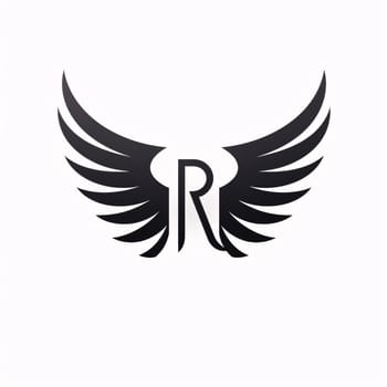 Graphic alphabet letters: Letter R with Wings Logo Design Template. Creative Symbol for Corporate Business Identity