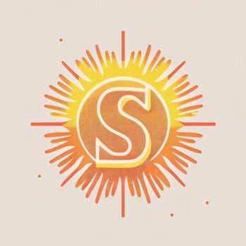 Graphic alphabet letters: letter s design over beige background, vector illustration eps10